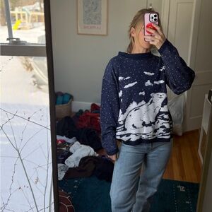 Vintage rare Navy Polar Bear Sweater